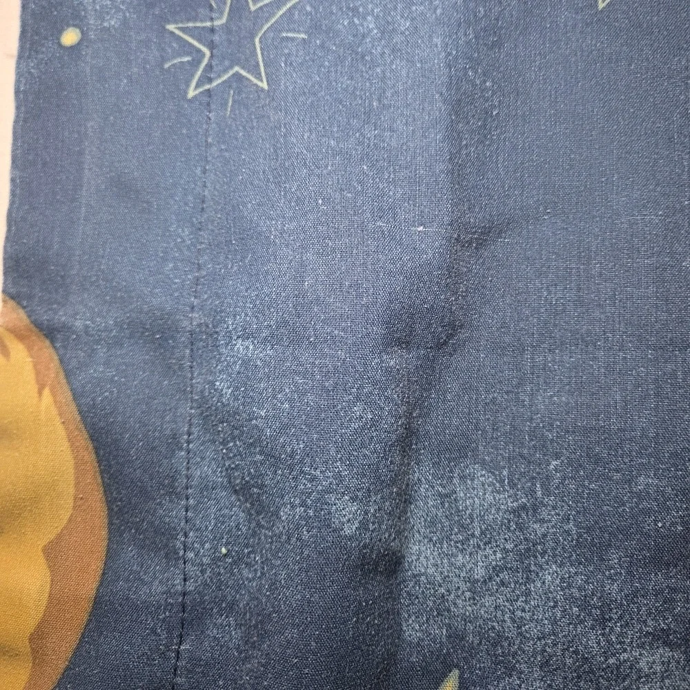 Vintage Celestial Sun Moon Stars King Size Pillowcase Blue Astrology Whimsigoth
